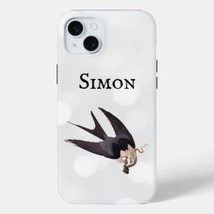 Swallow Tailed Hawk with Snake Vintage Audubon iPhone 15 Mini Case