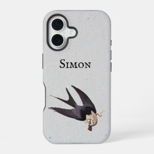Swallow Tailed Hawk with Snake Vintage Audubon iPhone 16 Case