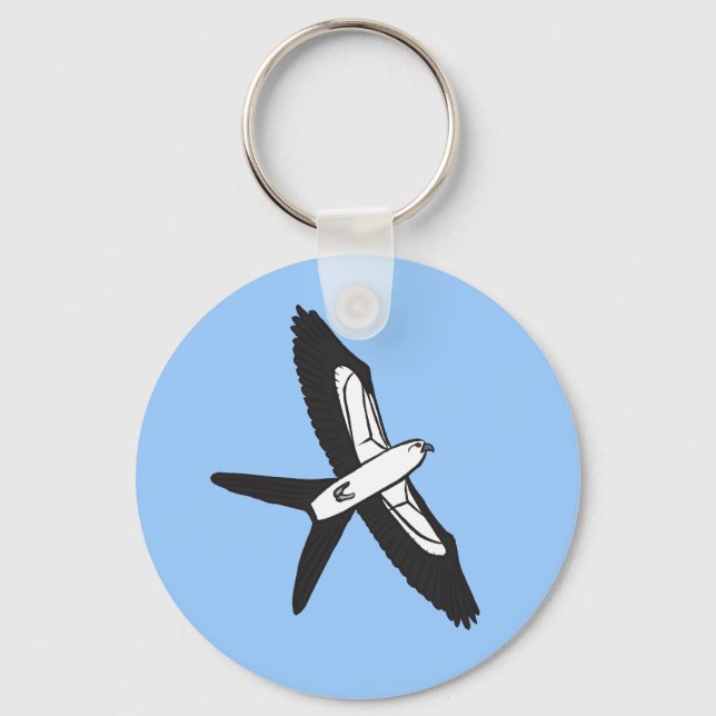Swallow-tailed Kite cartoon Key Ring (Front)