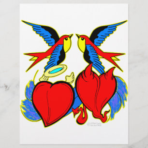 Swallows and Hearts Tattoo