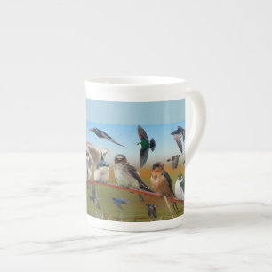 Swallows and Purple Martin Bone China Mug