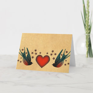 Swallows and Stars Card