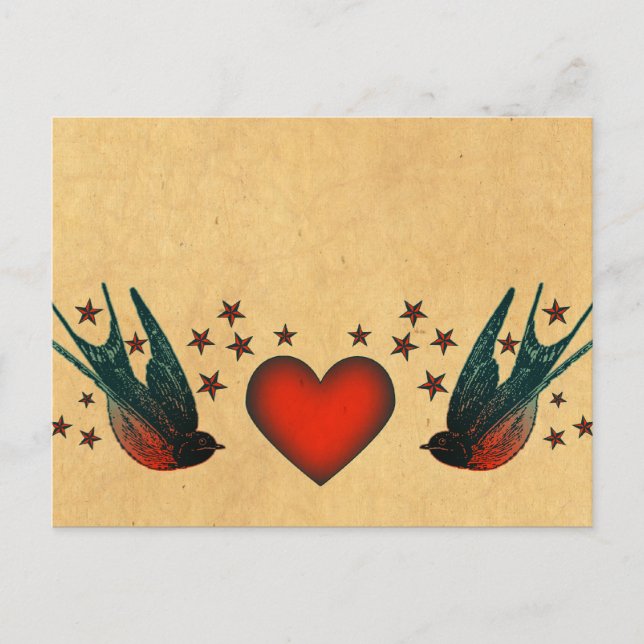 Swallows and Stars Postcard (Front)