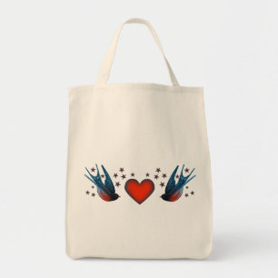 Swallows and Stars Tote Bag