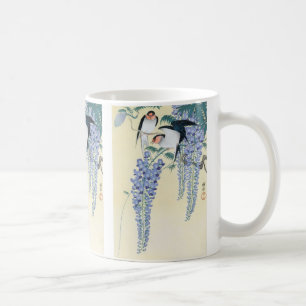 Swallows and Wisteria by Ohara Koson Coffee Mug