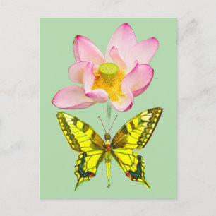 Swallowtail butterfly figure holiday postcard