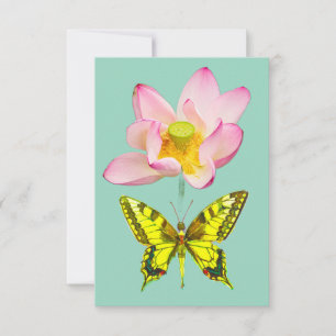 Swallowtail butterfly figure thank you card
