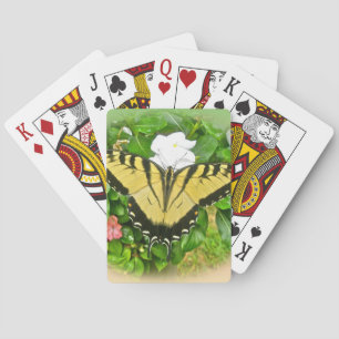 Swallowtail Butterfly - Flowers Playing Cards