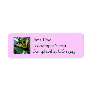 Swallowtail Butterfly I on Milkweed at Shenandoah Return Address Label