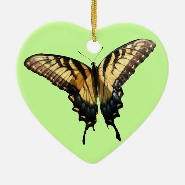 Swallowtail Butterfly III Beautiful Colourful Phot Ceramic Tree Decoration (Front)