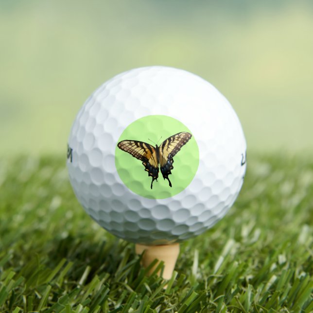 Swallowtail Butterfly III Beautiful Colourful Phot Golf Balls (Insitu Tee)