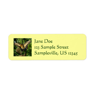 Swallowtail Butterfly III Beautiful Colourful Phot Return Address Label