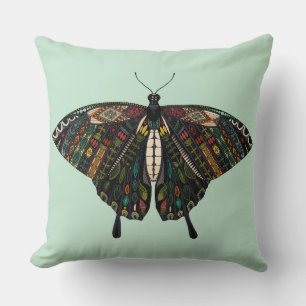 swallowtail butterfly mint cushion