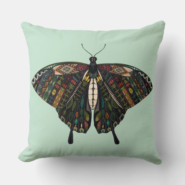 swallowtail butterfly mint cushion (Front)