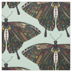 swallowtail butterfly mint fabric