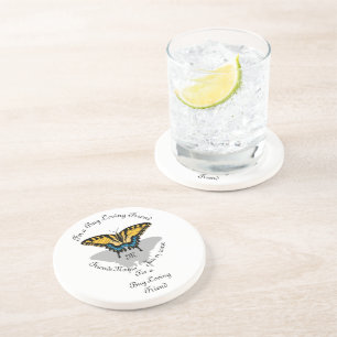 Swallowtail Butterfly Monogram Coaster