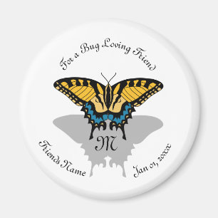 Swallowtail Butterfly Monogram Magnet