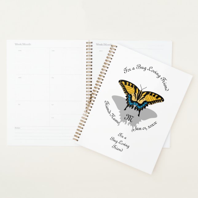 Swallowtail Butterfly Monogram Planner (Display)
