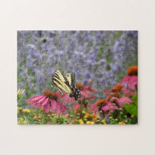 Swallowtail Butterfly on Echinacea Jigsaw Puzzle