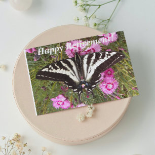 Swallowtail Butterfly on Flowers Retirement Card