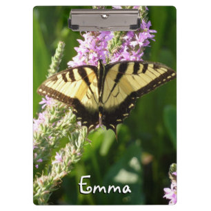 Swallowtail Butterfly on Purple Wildflowers Clipboard