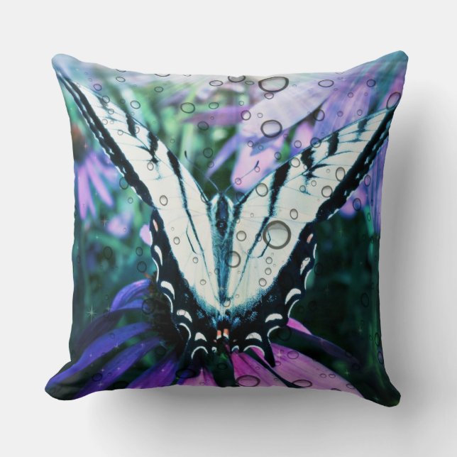 Swallowtail Butterfly Throw Pillow (Front)
