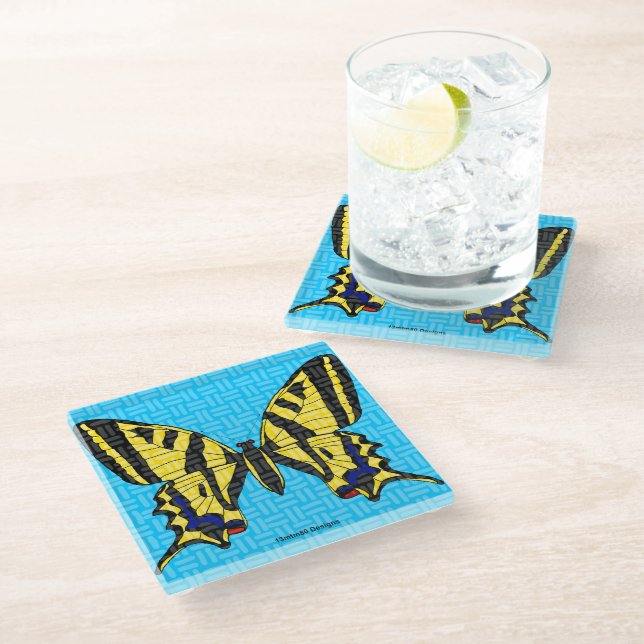 Swallowtail - Glass Coaster (Angled)