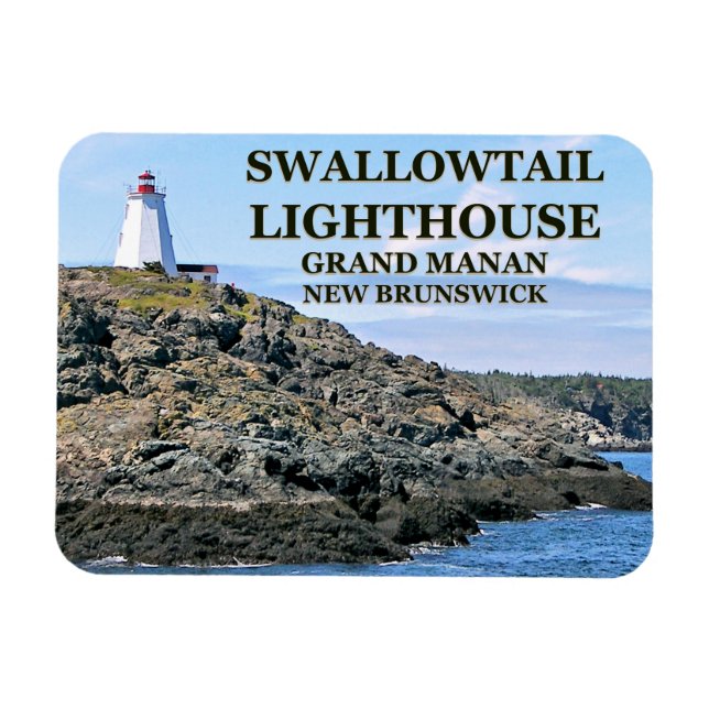 Swallowtail Lighthouse Grand Manan N.B. Magnet (Horizontal)