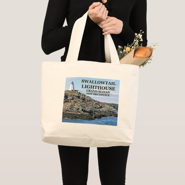 Swallowtail Lighthouse Grand Manan N.B. Tote Bag (Front (Product))