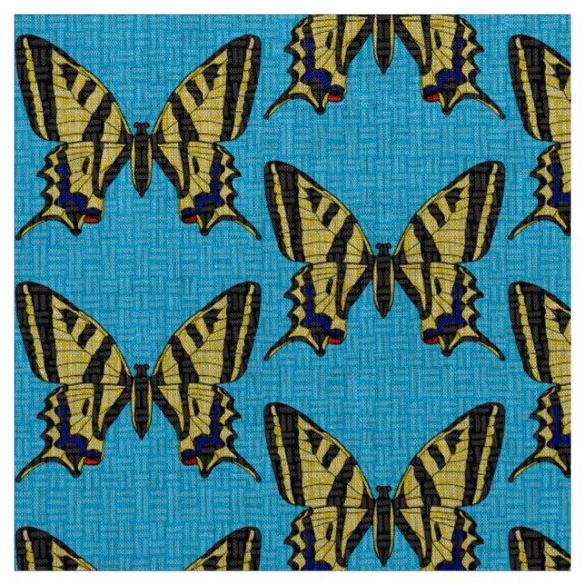 Swallowtail - Natural Linen Fabric (Swatch)