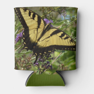 Swallowtail on Butterfly Bush Can Cooler