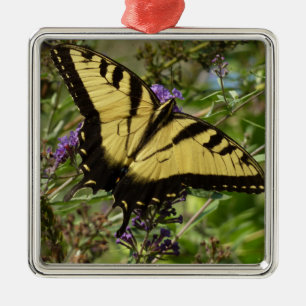 Swallowtail on Butterfly Bush Metal Tree Decoration