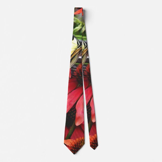 Swallowtail on Red Coneflower Tie (Front)