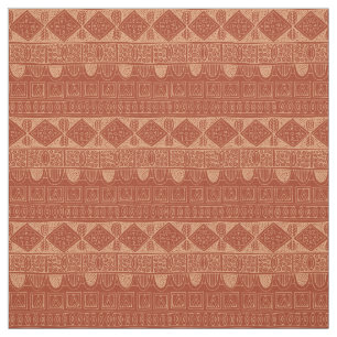swallowtail stripe peach terracotta fabric