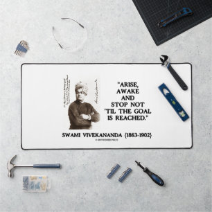 Swami Vivekananda Arise Awake Stop Not 'Til Goal Desk Mat