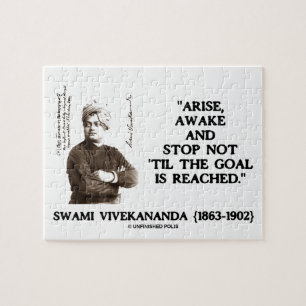 Swami Vivekananda Arise Awake Stop Not 'Til Goal Jigsaw Puzzle