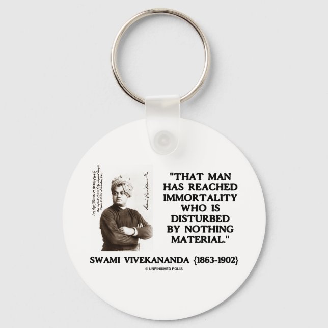 Swami Vivekananda Man Reached Immortality Material Key Ring (Front)