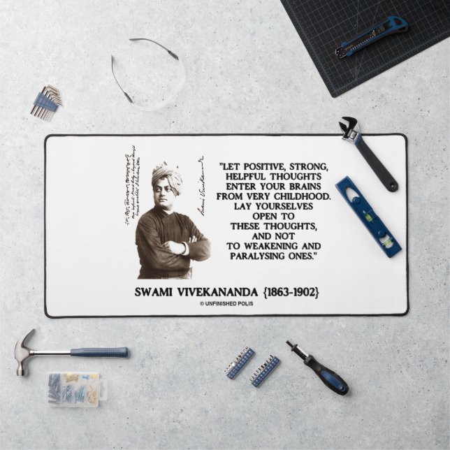 Swami Vivekananda Positive Strong Helpful Thoughts Desk Mat (Workstation)
