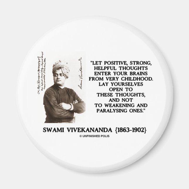 Swami Vivekananda Positive Strong Helpful Thoughts Magnet (Front)