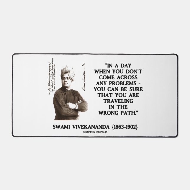 Swami Vivekananda Travelling In Wrong Path Desk Mat (Front)