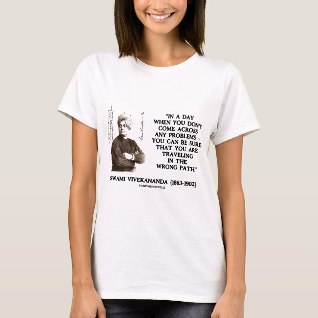 Swami Vivekananda Travelling In Wrong Path T-Shirt (Front)