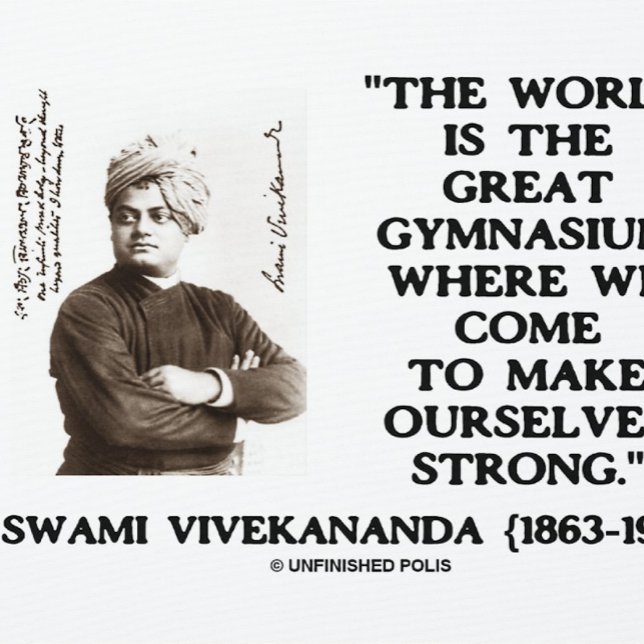 Swami Vivekananda World Great Gymnasium Strong Mouse Pad (Inspire yourself everyday when you work on the computer with this Swami Vivekananda quote mousepad!)