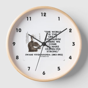Swami Vivekananda World Great Gymnasium Strong Qte Clock