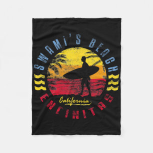Swami's Beach Surfing For Men Women Girls Kids Fleece Blanket