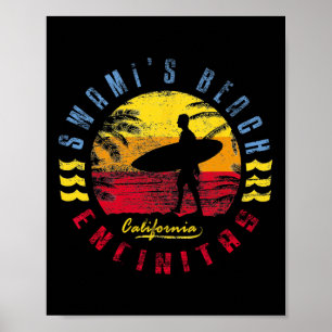 Swami's Beach Surfing For Men Women Girls Kids  Poster