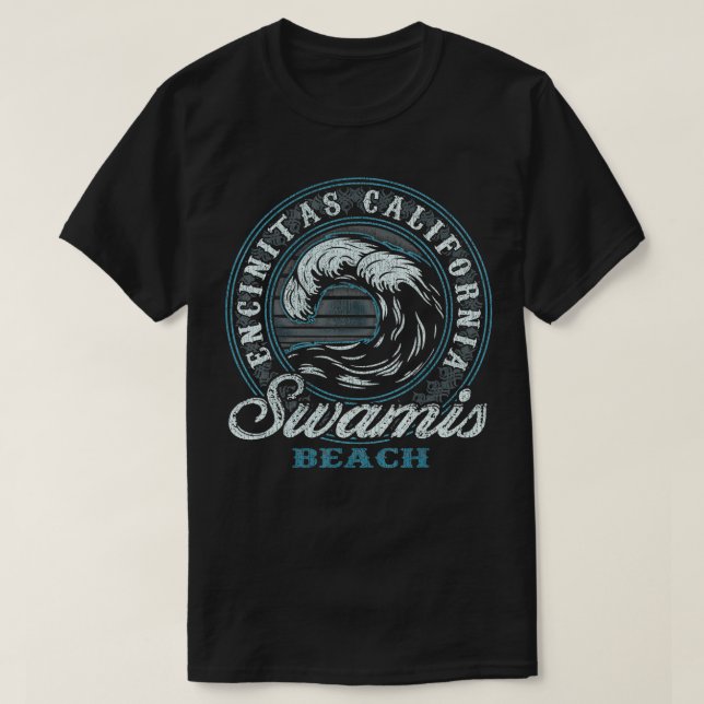 Swamis Retro Wave Circle Beach Gift  T-Shirt (Design Front)