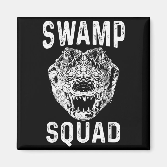 Swamp Alligator Squad Reptile Gator Lovers Funny  Magnet (Front)