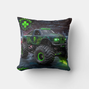 Swamp Beast: Toxic Skull Monster Truck Cushion