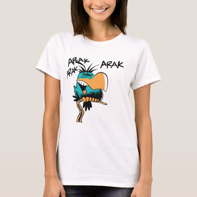 Swamp Bludgerigar Bird Cartoon Women's Shirt (Front)