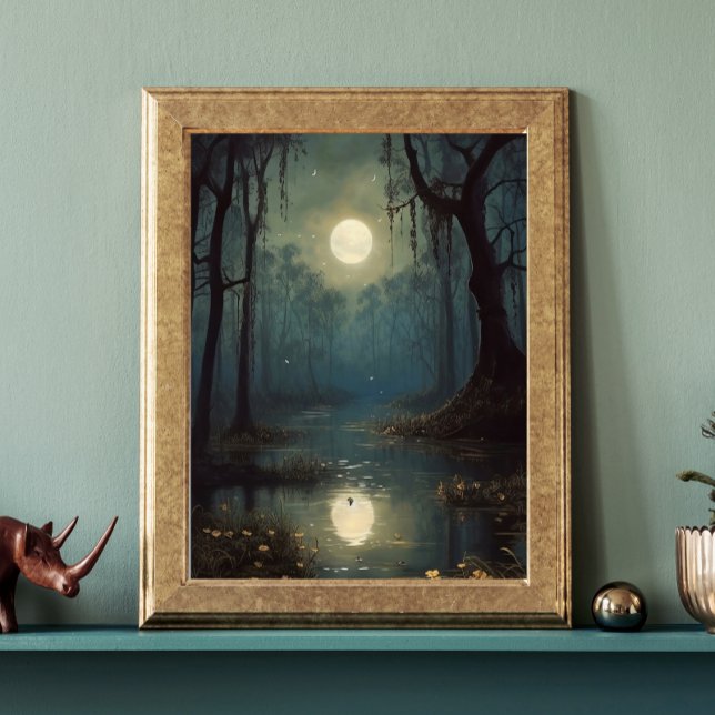 Swamp by Moonlight Poster (Creator Uploaded)